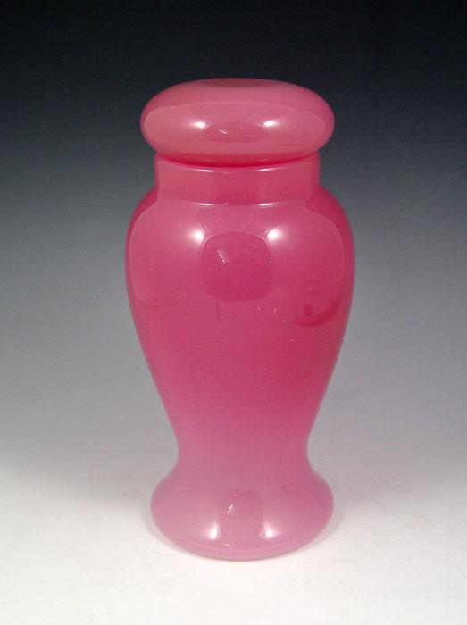 STEUBEN ROSALINE COVERED VASE: Pink
