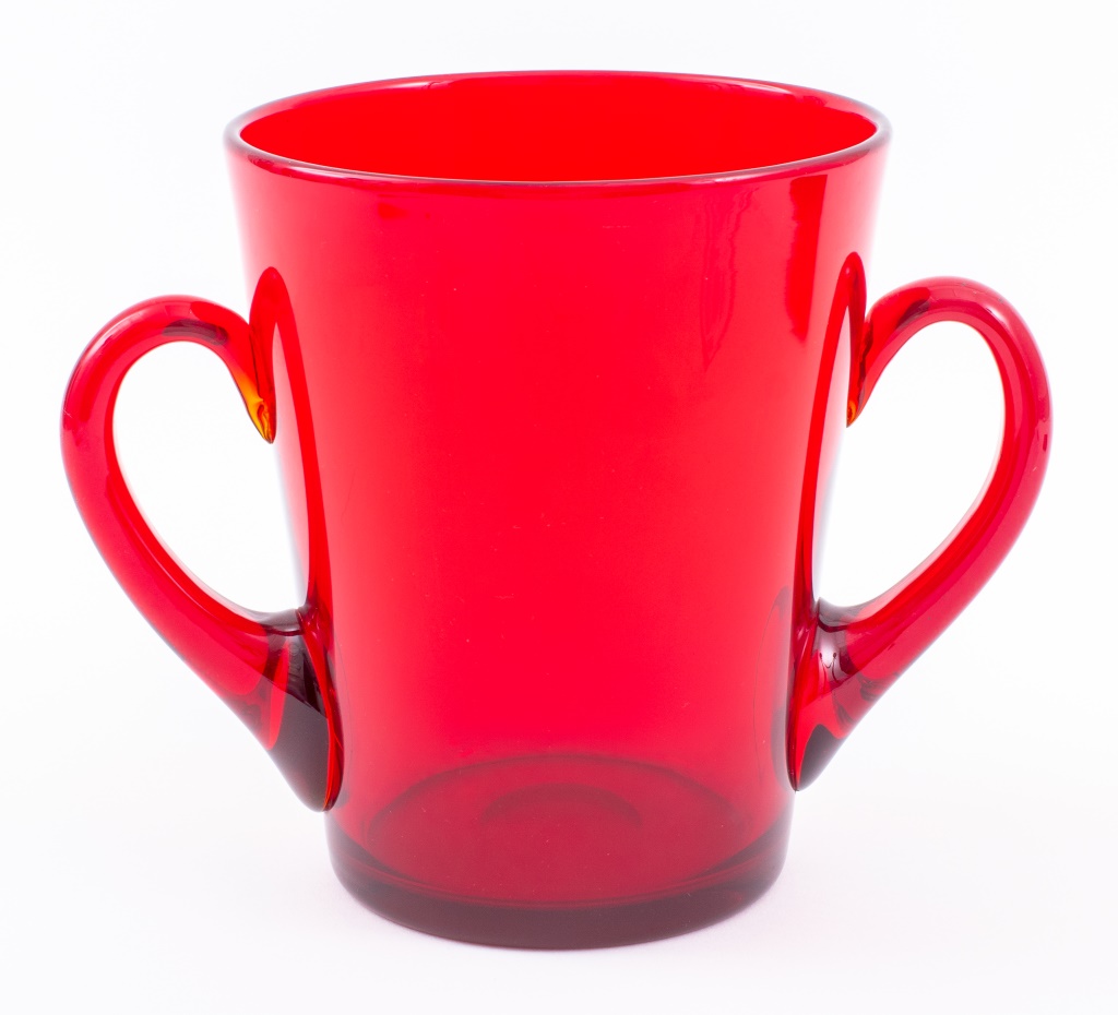 STEUBEN RUBY RED GLASS CHAMPAGNE