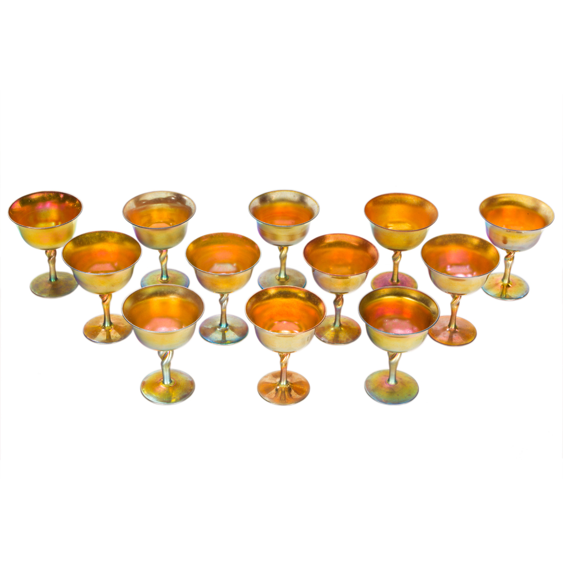 STEUBEN, SHERBET CUPS, SUITE OF