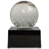 STEUBEN SOLID GLASS BALL LUMIN