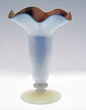 STEUBEN TYPE FLUTED FLOWER VAS