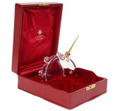 STEUBEN UNICORN W/ 18K HORN &