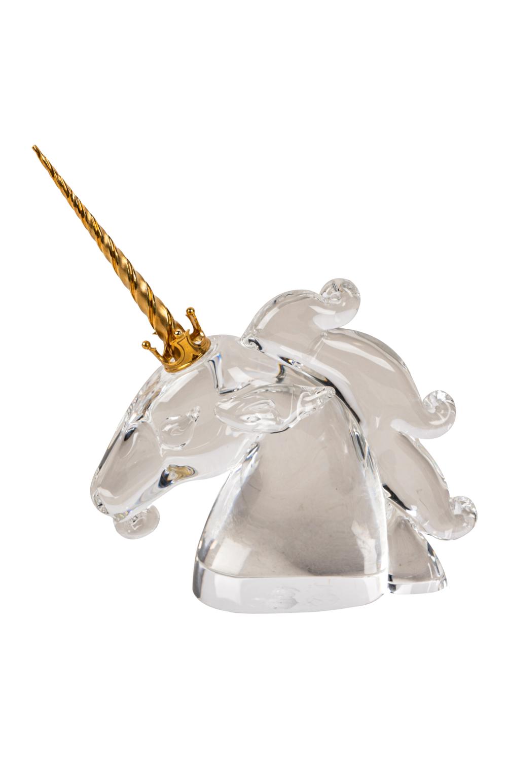 STEUBEN UNICORNwith an 18 karat