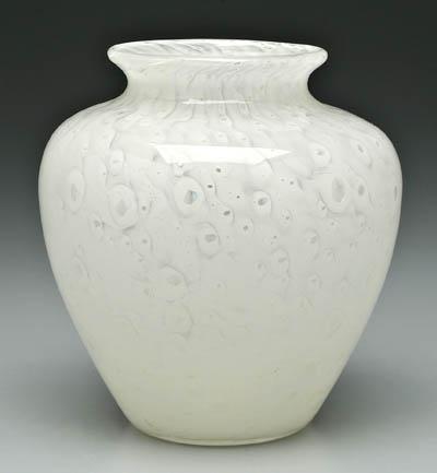 Steuben vase, swirled ivory with