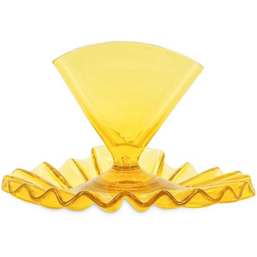 STEUBEN YELLOW FAN-SHAPED MATCH