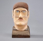 STEVE SUTCH BUSTA carved and p