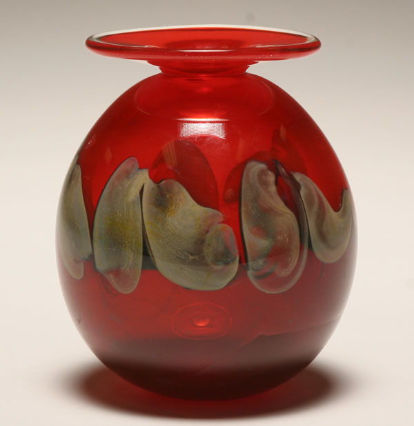 Steven Carlson red studio glass