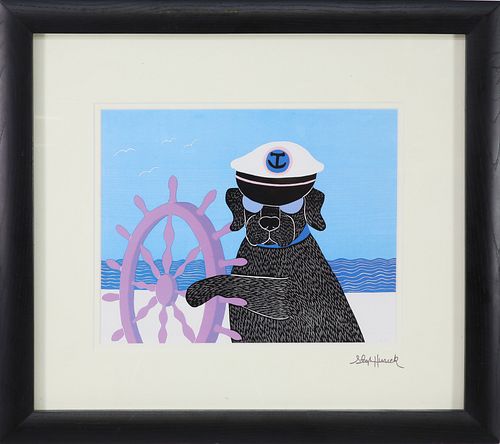 STEVEN HUNECK SILKSCREEN "AT THE