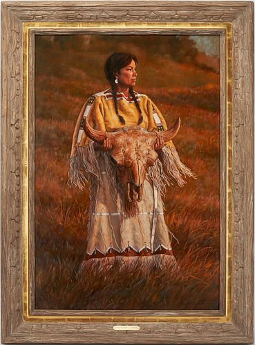 STEVEN LANG O/C PAINTING OF A