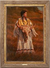STEVEN LANG O/C PAINTING OF A