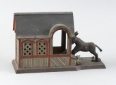 STEVENS MULE ENTERING BARN MEC