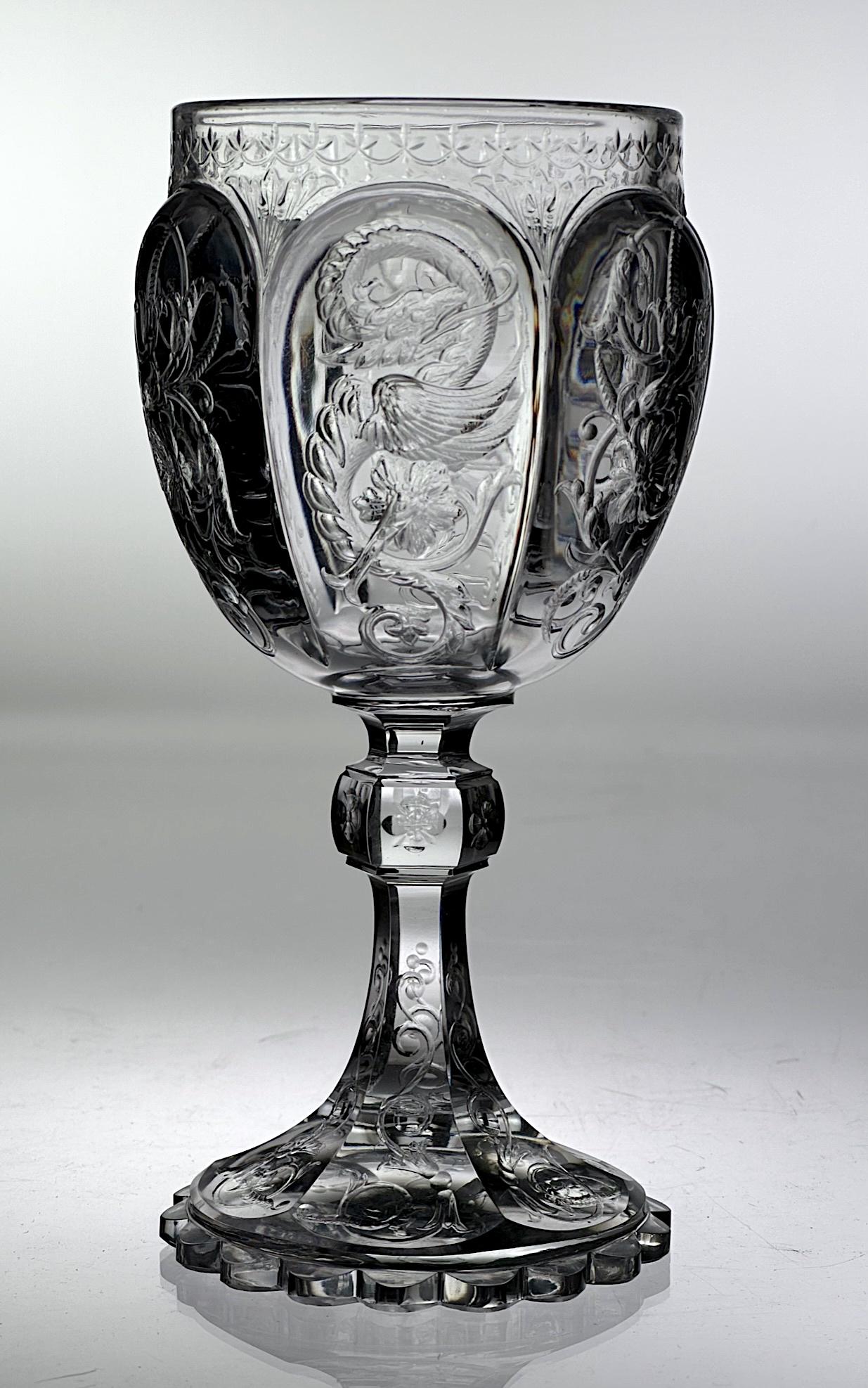 STEVENS & WILLIAMS CUT GLASS WINE