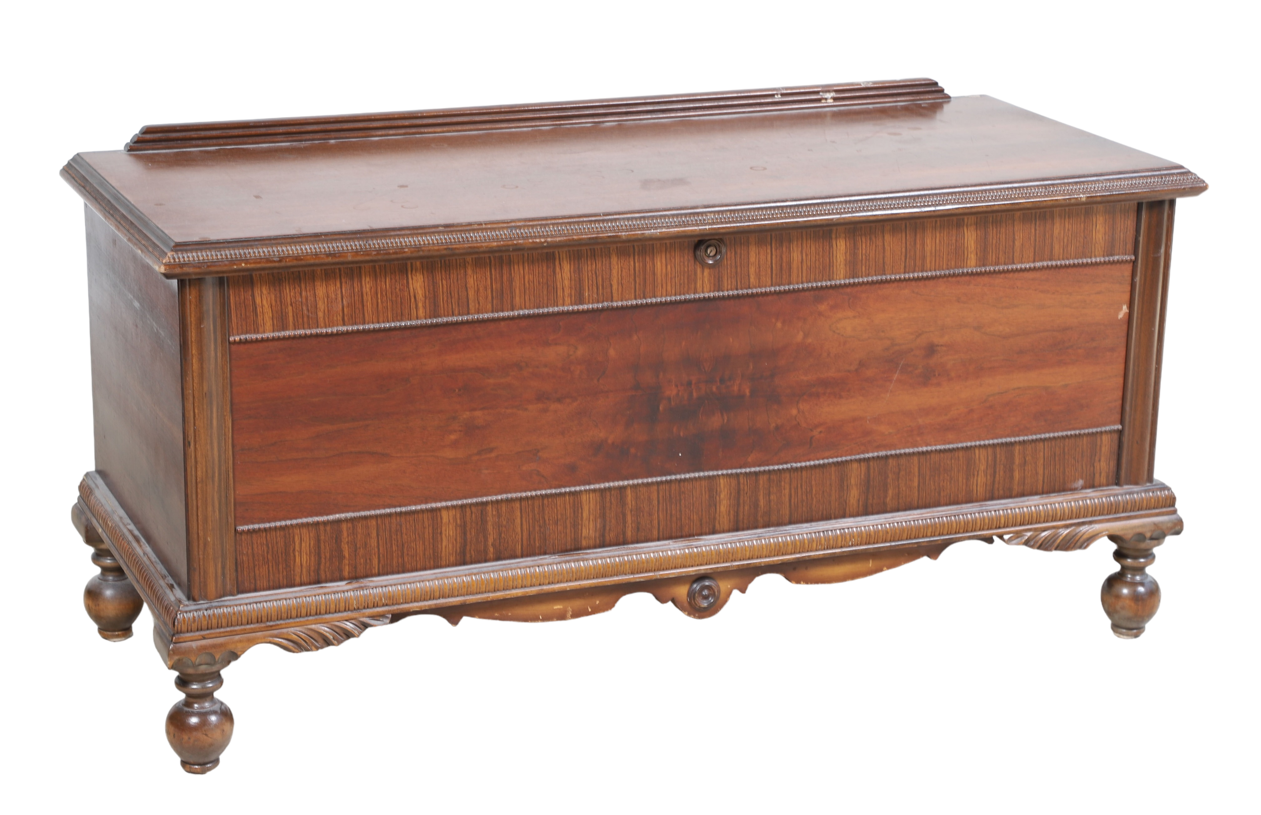 Stewart mahogany cedar chest, on