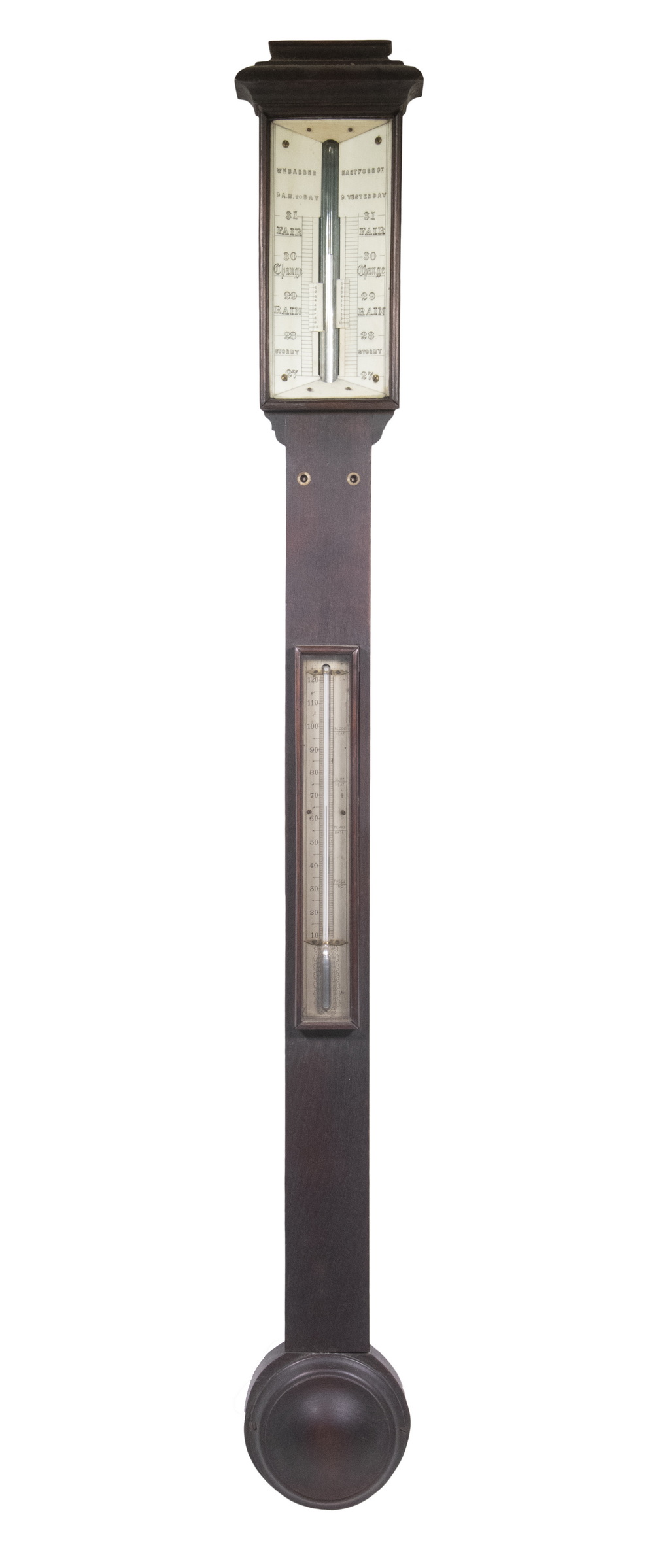 STICK BAROMETER BY WM. BARBER,