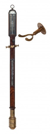 STICK BAROMETER LONDON, 19TH C