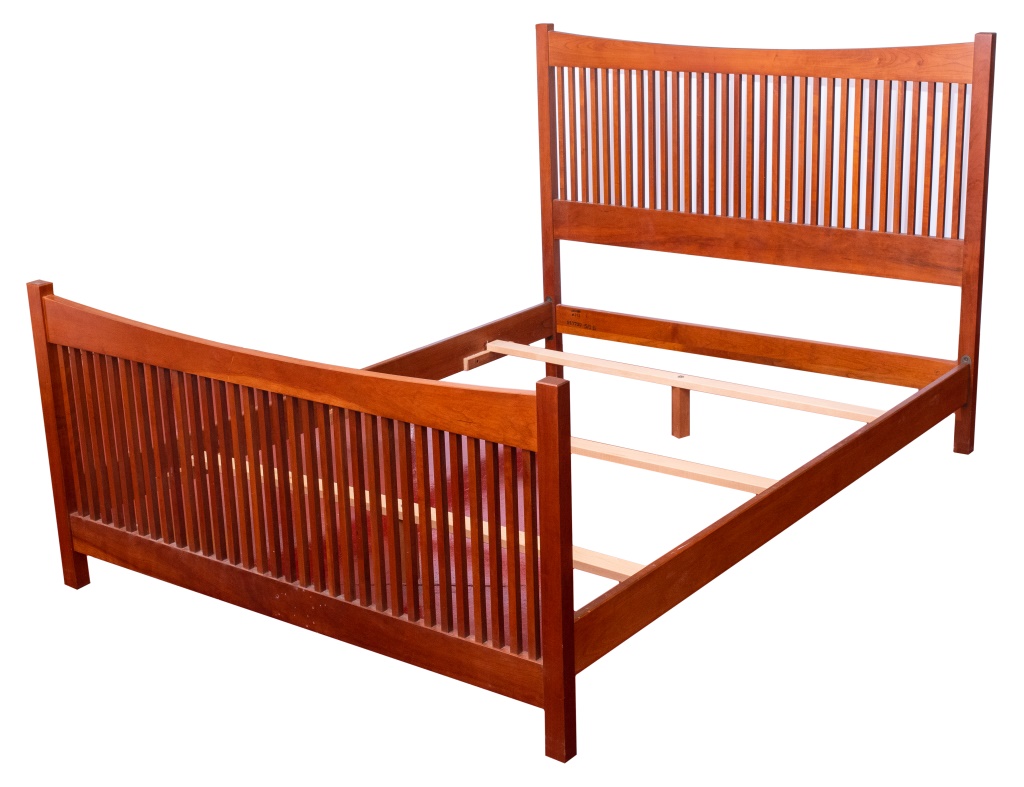 STICKLEY BED STAND WITH SLOTTED