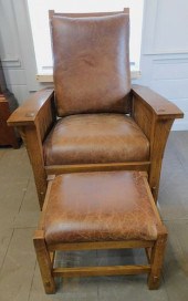STICKLEY BENT ARM MORRIS CHAIR