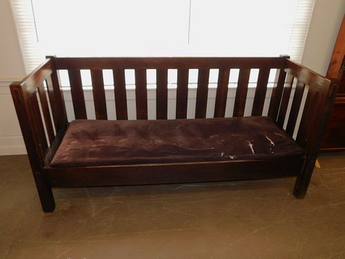 STICKLEY BROTHERS OAK SETTLEAntique
