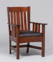 STICKLEY BROTHERS SLATTED ARMC