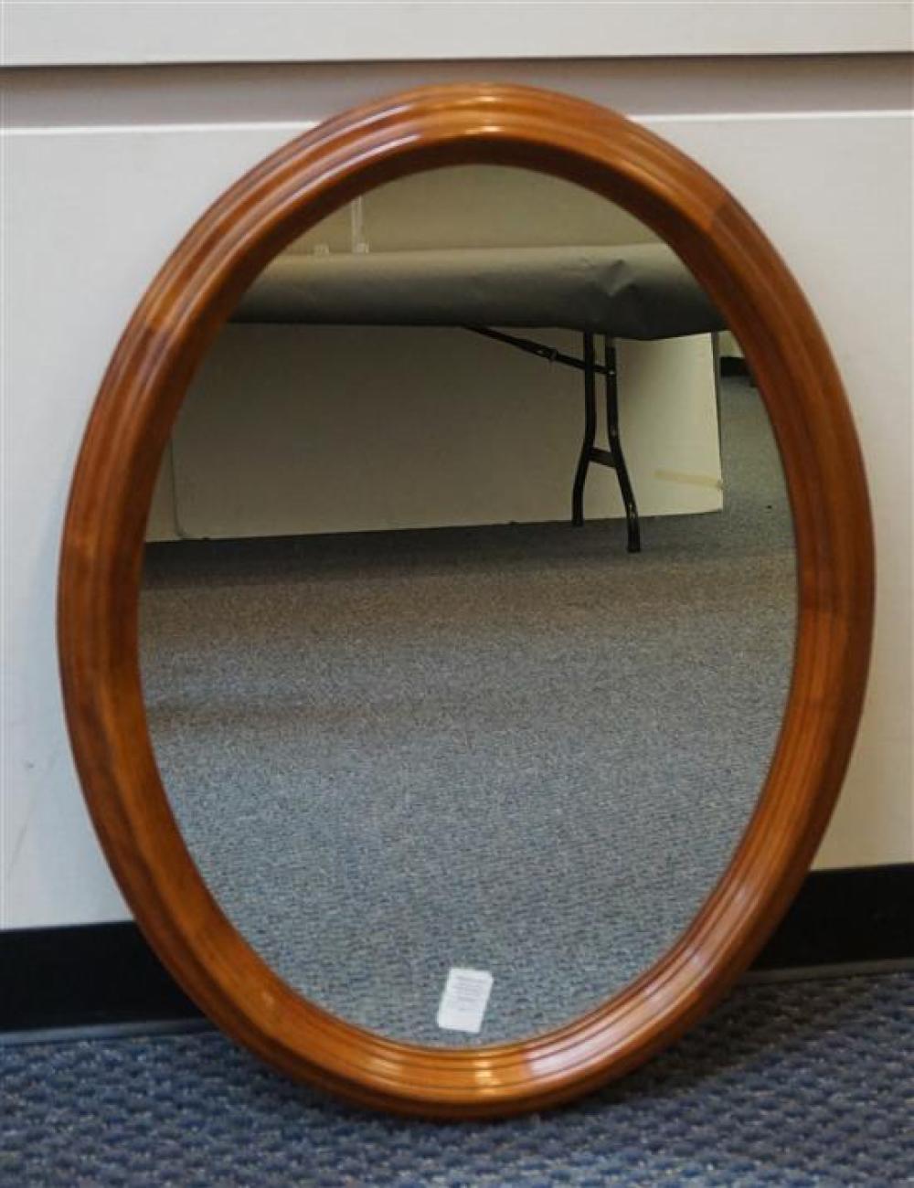 STICKLEY CHERRY OVAL MIRROR, 34 X