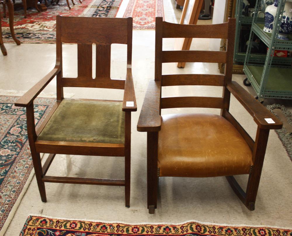 STICKLEY DESIGN ARMCHAIR AND