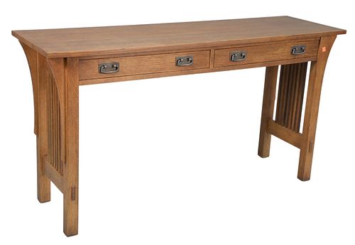 STICKLEY MISSION OAK HALL TABLE,