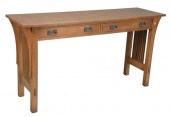 STICKLEY MISSION OAK HALL TABL