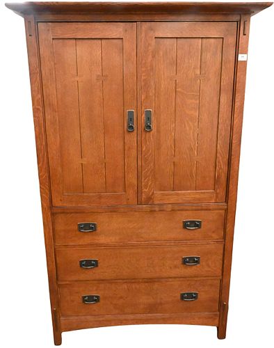 STICKLEY OAK ARMOIRStickley Oak
