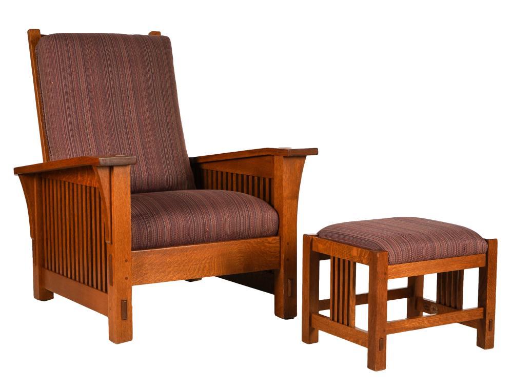STICKLEY OAK MORRIS CHAIR &