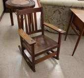 STICKLEY OAK ROCKER, THE WORK