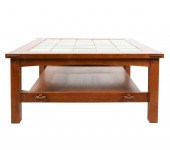 STICKLEY OAK & TILE COFFEE TAB