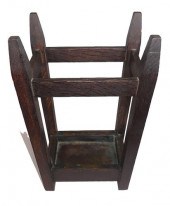 STICKLEY OAK UMBRELLA STANDAnt