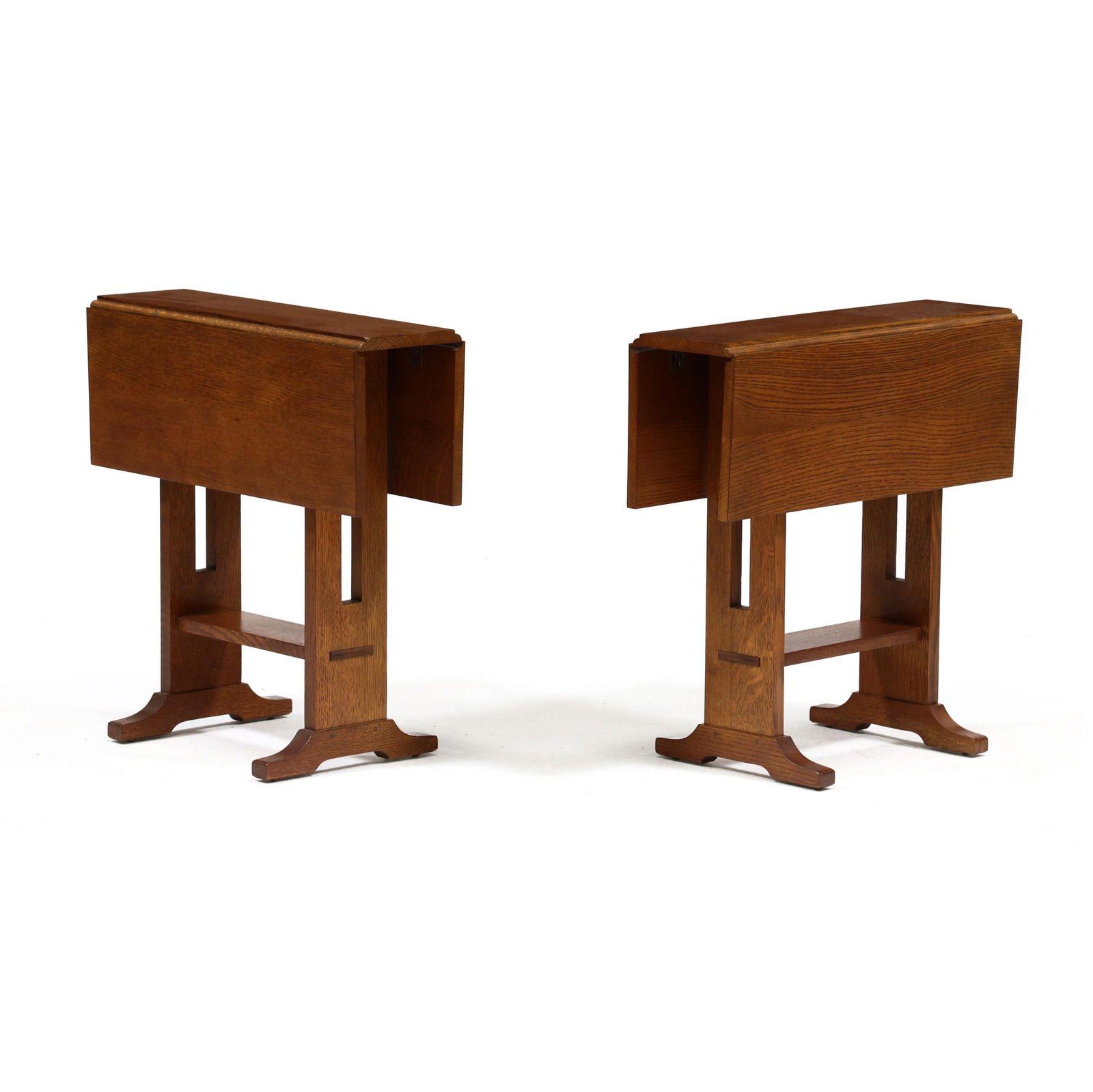 STICKLEY, PAIR OF MISSION OAK STYLE