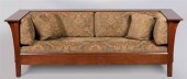 STICKLEY 'PRAIRIE' OAK SETTLE,