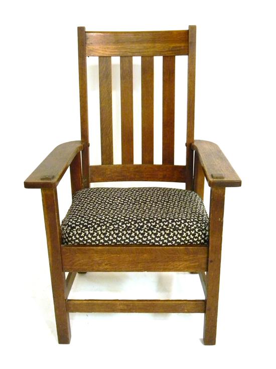 Stickley Quaint  oak arm chair 