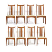 STICKLEY, SET OF EIGHT CHERRY