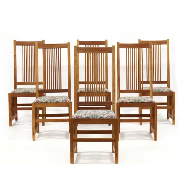 STICKLEY, SET OF SIX MISSION