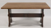 STICKLEY STYLE OAK TRESTLE TAB