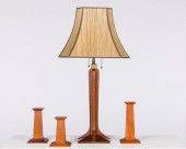 STICKLEY TABLE LAMP AND THREE