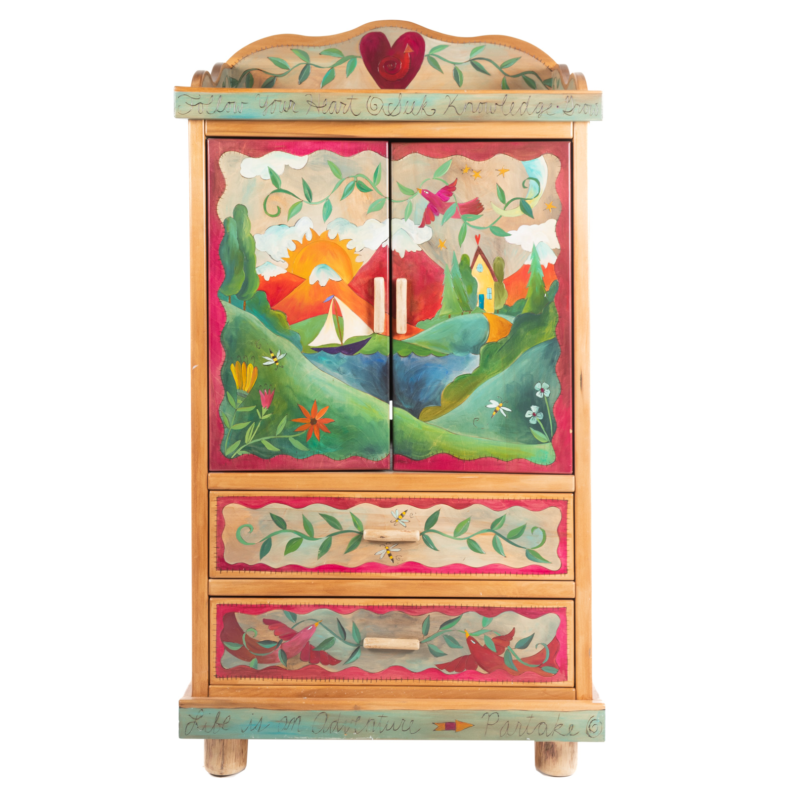 STICKS FURNITURE PAINTED CUPBOARD