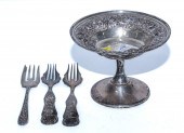 STIEFF REPOUSSE SILVER COMPOTE
