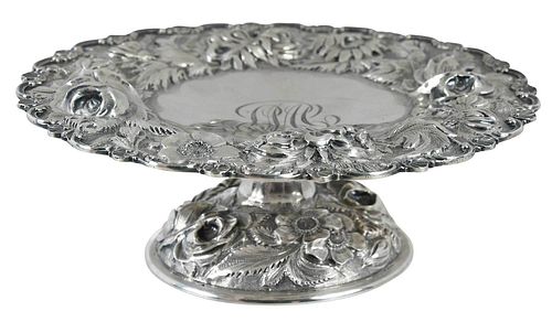 STIEFF REPOUSSE STERLING FOOTED