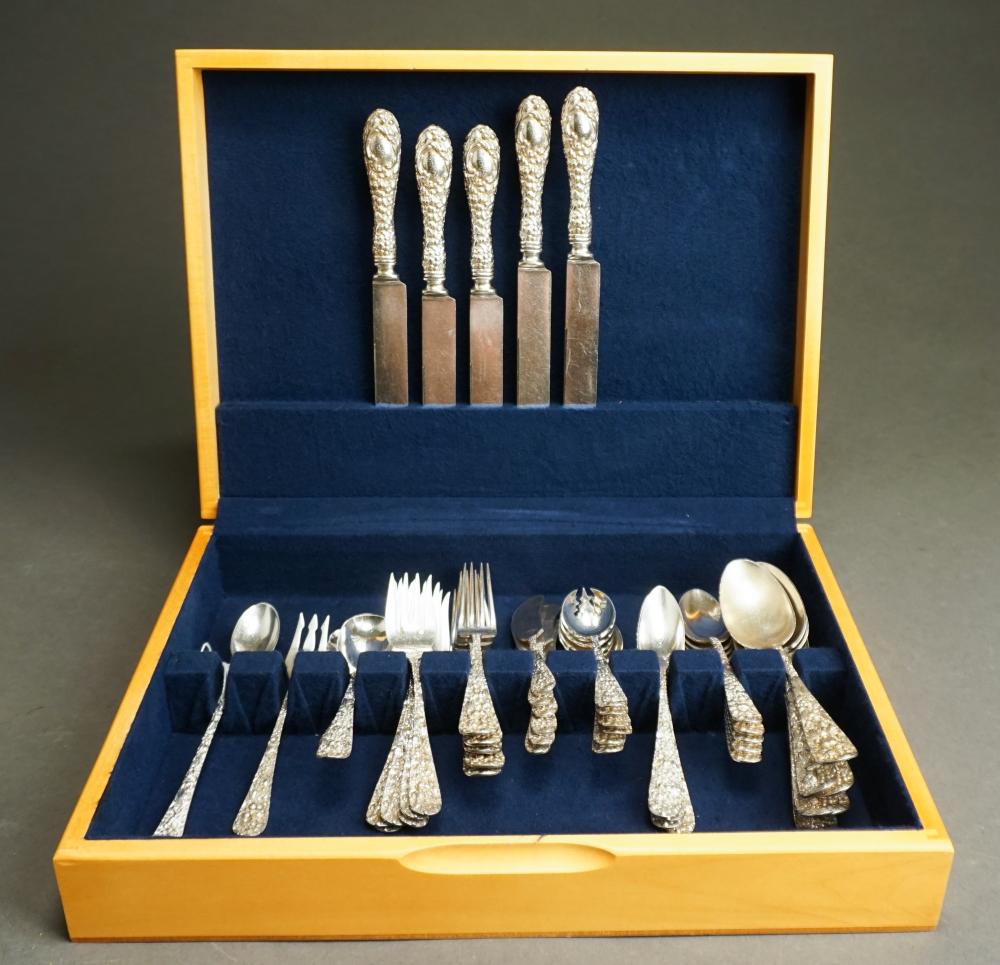 STIEFF 'ROSE' 47-PIECE STERLING