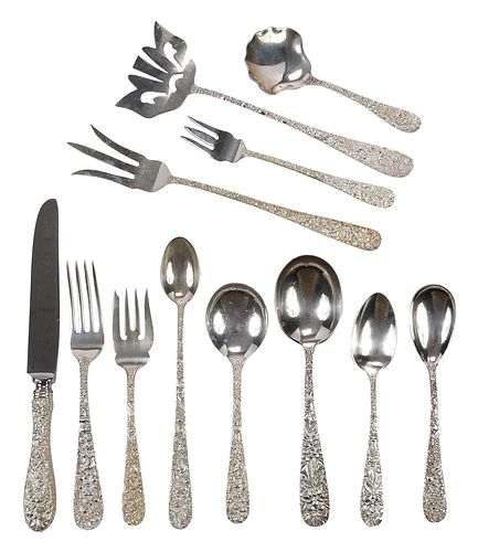 STIEFF ROSE STERLING FLATWARE,