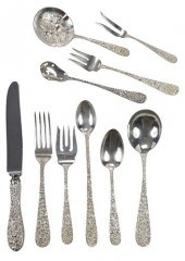 STIEFF ROSE STERLING FLATWARE,