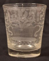 STIEGEL BLOWN COLORLESS GLASS