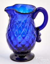 STIEGEL COBALT GLASS CREAM PIT