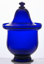 STIEGEL-TYPE BLOWN COBALT GLAS