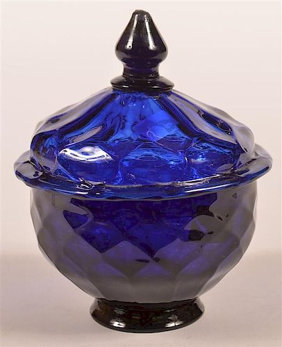 STIEGEL TYPE BLOWN GLASS COVERED