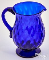 STIEGEL TYPE COBALT GLASS CREA